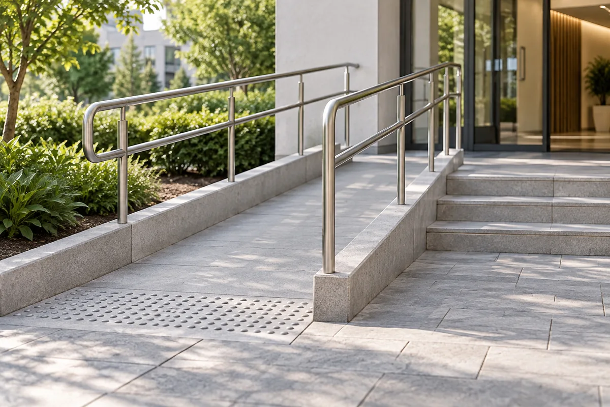 Détail d’un aménagement accessible, illustration générique.
